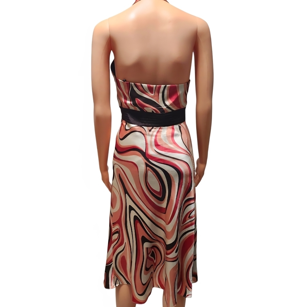 Laundry By Shelli Segal Dark Brown Silk Dress - Picture 6 of 8
